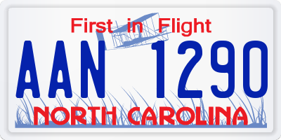 NC license plate AAN1290