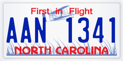 NC license plate AAN1341