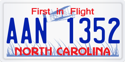 NC license plate AAN1352