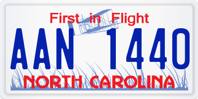 NC license plate AAN1440