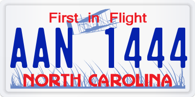 NC license plate AAN1444