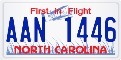 NC license plate AAN1446