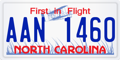 NC license plate AAN1460