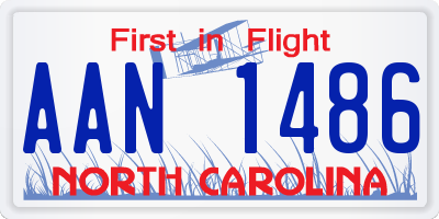 NC license plate AAN1486