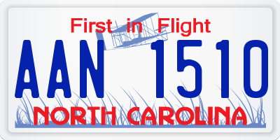 NC license plate AAN1510