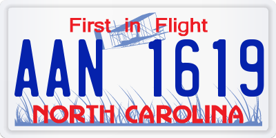 NC license plate AAN1619