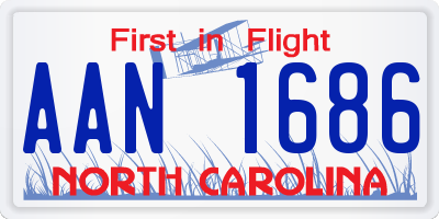NC license plate AAN1686