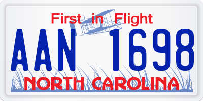 NC license plate AAN1698