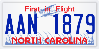 NC license plate AAN1879
