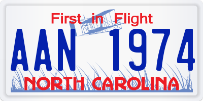 NC license plate AAN1974