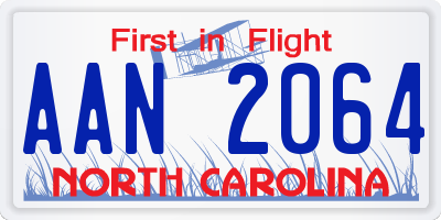 NC license plate AAN2064