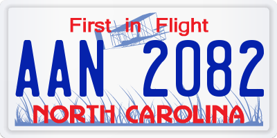 NC license plate AAN2082