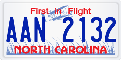 NC license plate AAN2132