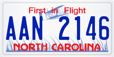 NC license plate AAN2146