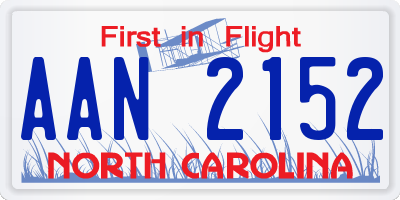 NC license plate AAN2152