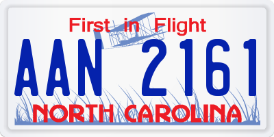 NC license plate AAN2161