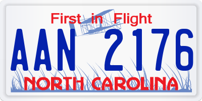NC license plate AAN2176