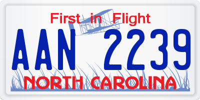 NC license plate AAN2239