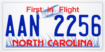 NC license plate AAN2256