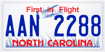 NC license plate AAN2288