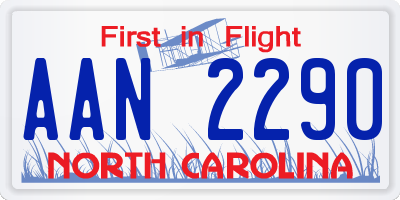 NC license plate AAN2290