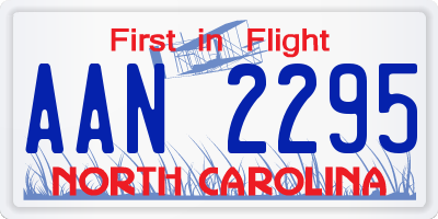 NC license plate AAN2295