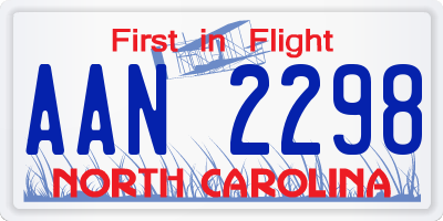 NC license plate AAN2298