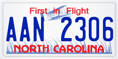 NC license plate AAN2306