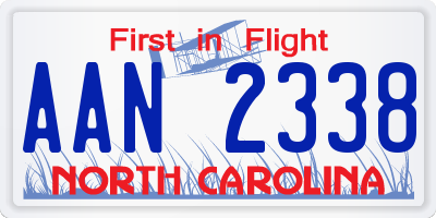 NC license plate AAN2338