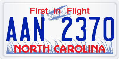 NC license plate AAN2370