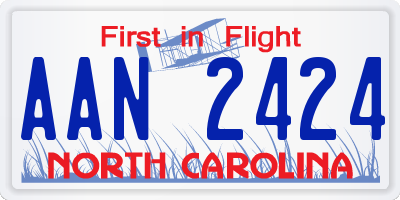 NC license plate AAN2424