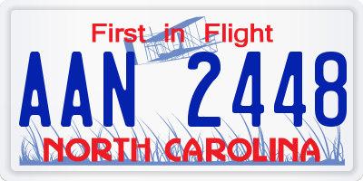 NC license plate AAN2448