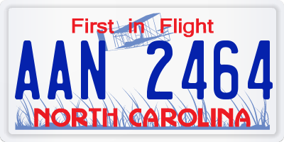 NC license plate AAN2464