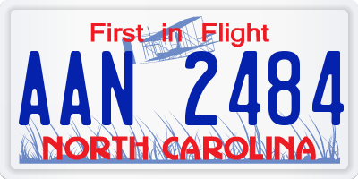 NC license plate AAN2484