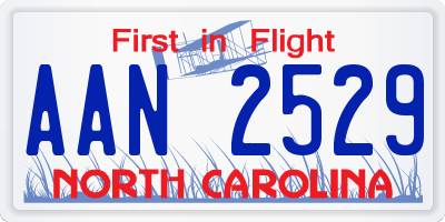NC license plate AAN2529