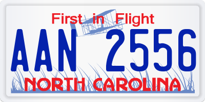 NC license plate AAN2556