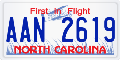 NC license plate AAN2619