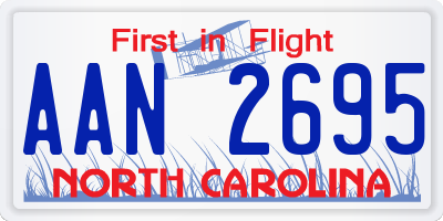 NC license plate AAN2695