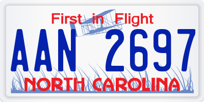 NC license plate AAN2697