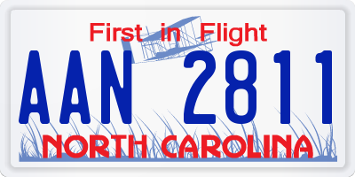 NC license plate AAN2811