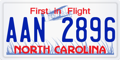 NC license plate AAN2896