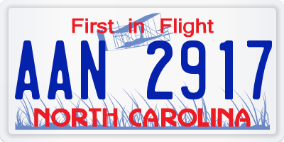 NC license plate AAN2917