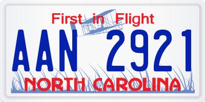 NC license plate AAN2921