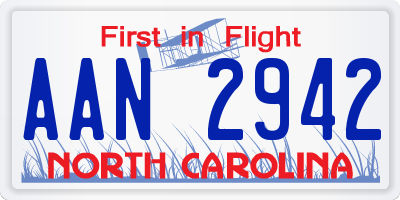 NC license plate AAN2942