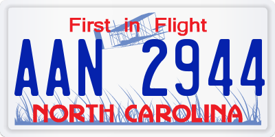 NC license plate AAN2944