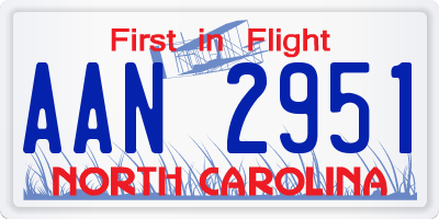 NC license plate AAN2951