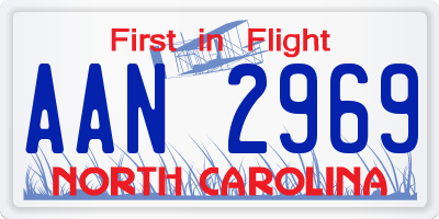 NC license plate AAN2969