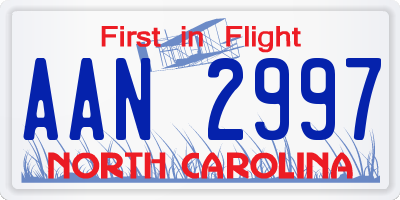 NC license plate AAN2997
