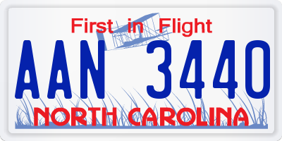 NC license plate AAN3440