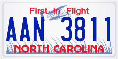 NC license plate AAN3811